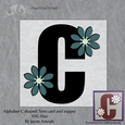 C Shaped card, Letter C, Alphabet Card