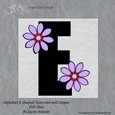 E Shaped card, Letter E, Alphabet Card Tent card