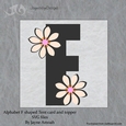 F Shaped card, Letter F, Alphabet Card Tent card
