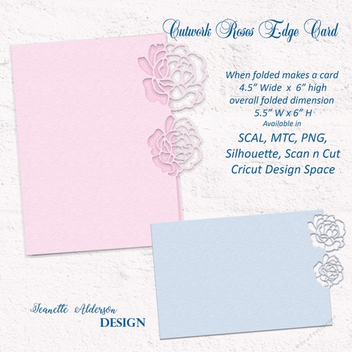 Cut work roses card cutting file