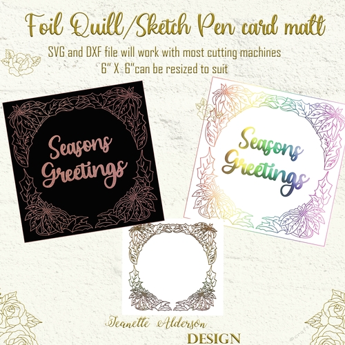 Single line Foil Quill Sketch Pen Christmas card topper