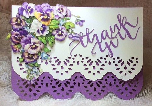 3D Pansy Greeting Card