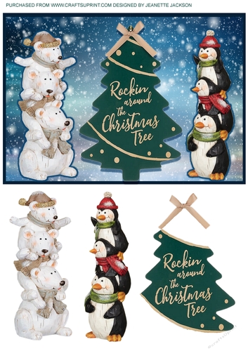 Polar Bears and Penguins Rocking Around The Xmas Tree
