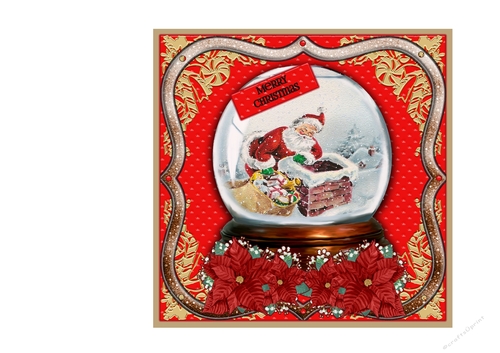 Santa Claus Snowglobe 8x8