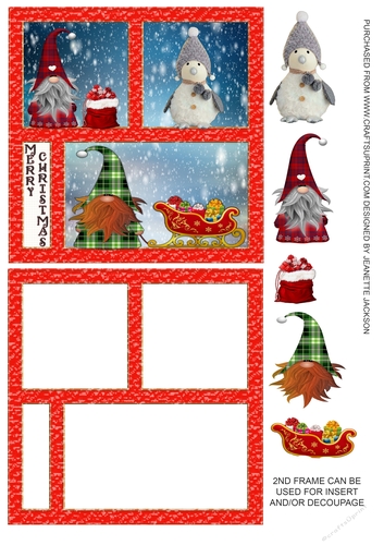 CHRISTMAS SANTA WINDOW FRAME