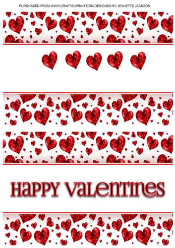 Happy Valentines Hearts Decoupage
