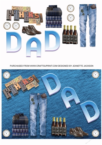 Fathers Day Decoupage Card