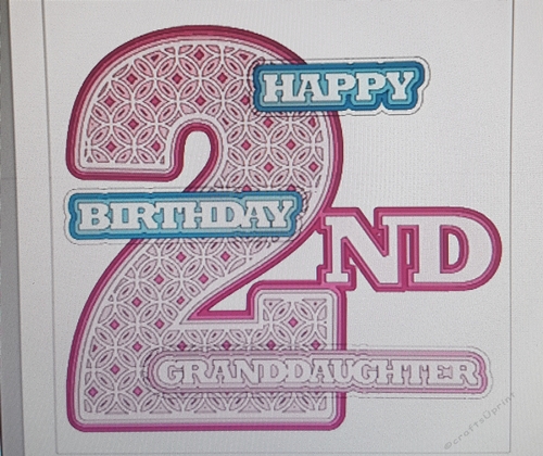 2nd Birthday Card Topper