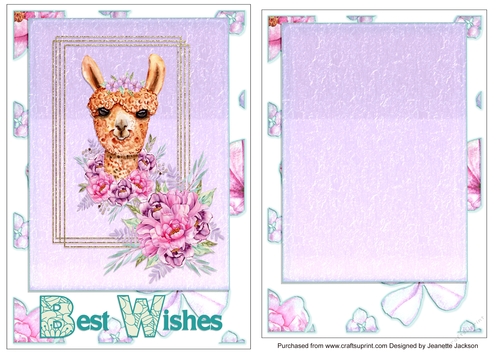 Best Wishes Llama Card