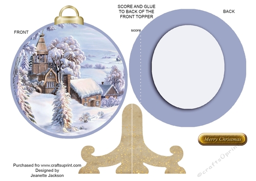 Snowy Scene Plate and Stand
