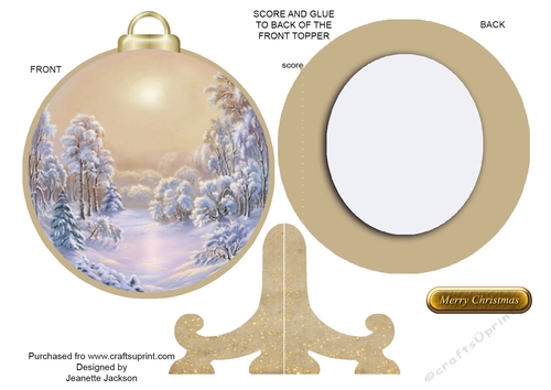 Snowy Winter Sun Plate and Stand