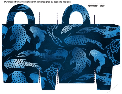 Metallic Fish Gift Bag with Tags