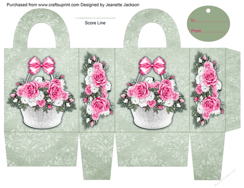 Rose Basket Gift Bag