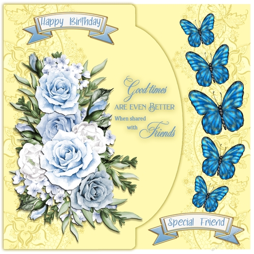 Special Friend Roses Shaped Front Panel Card
