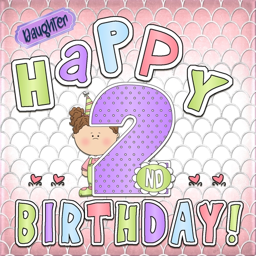  Girl 2nd Birthday Card