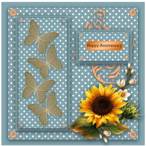 Butterflies and Sunflower