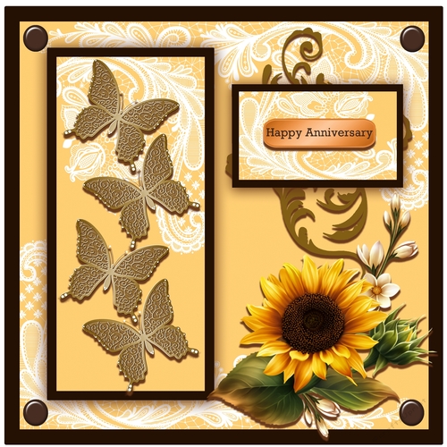 Butterflies and Sunflower 2 All Occasions