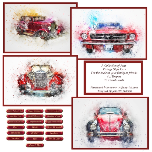 Collection of Four Vintage Car Toppers