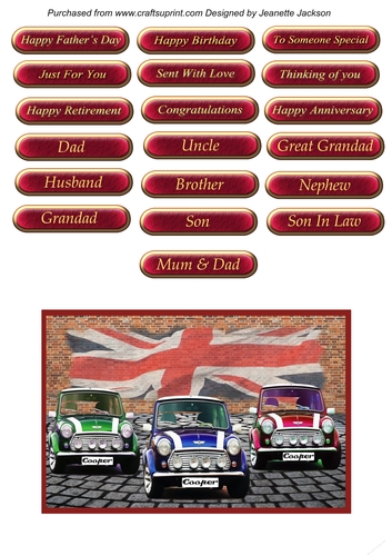Mini Car All Occasions Male