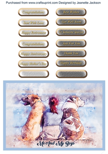Me and My Boys All Occasions Female Quick Card