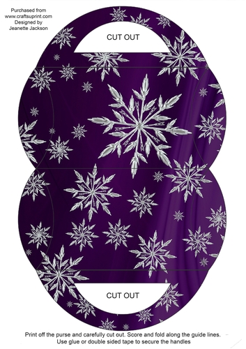 Purple Snowflake Pillow Gift Bag
