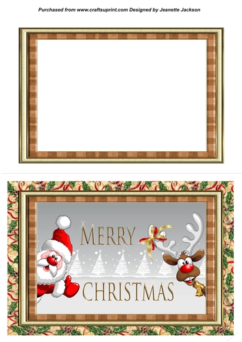 Santa and Rudolf A5 Topper