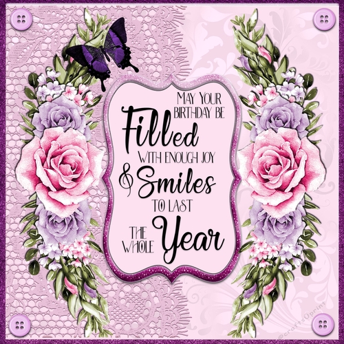 Pink and Purple Roses Birthday 4
