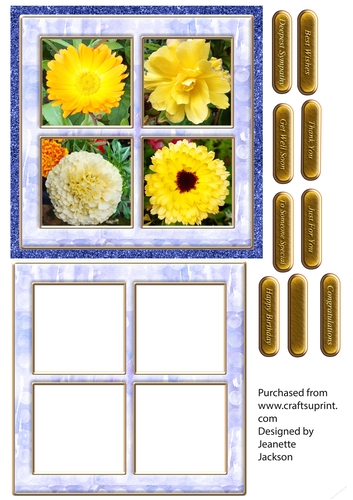 Yellow Flowers In My Garden All Occasions Square Card