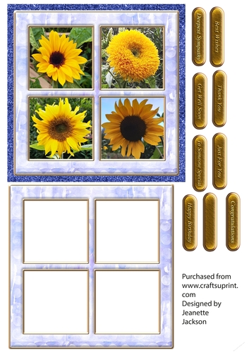 Sunflowers In My Garden All Occasions Square Card