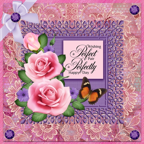 Rose Anniversary 7 x 7 inch card