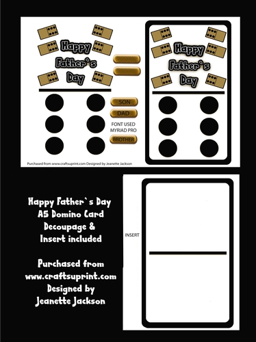 Happy Fathers Day Domino A5 Card 