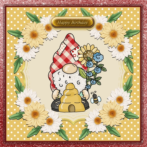 Mr Gnome and Buzzy Bee 6 x 6 square card mini kit