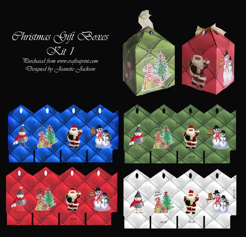 Christmas Gift Bags/Boxes Kit 1