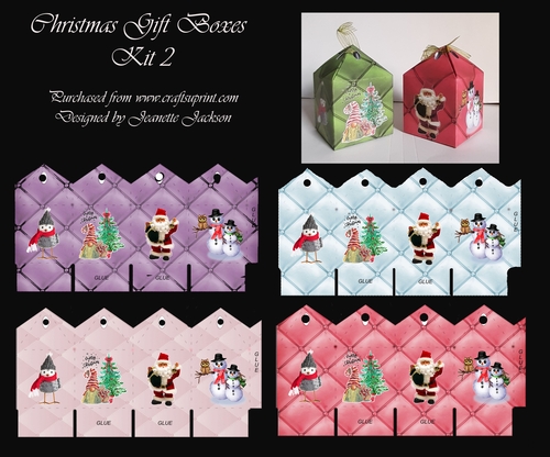 Christmas Gift Bags/Boxes Kit 2