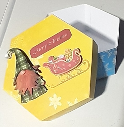 Christmas Gnome Snowflake Hexagon Gift Box