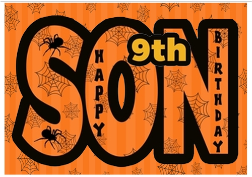 Son 6th, 7th, 8th, 9th Birthday A5 Tent Card