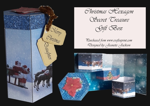 Christmas Hexagon Secret Treasure Gift Box