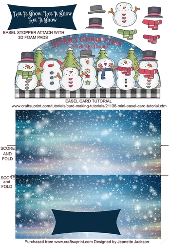 Snowmen Family Easel DL Card
