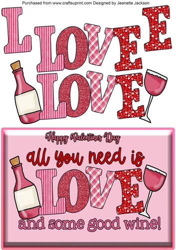 All You Need Is Love Topper for A5 Card