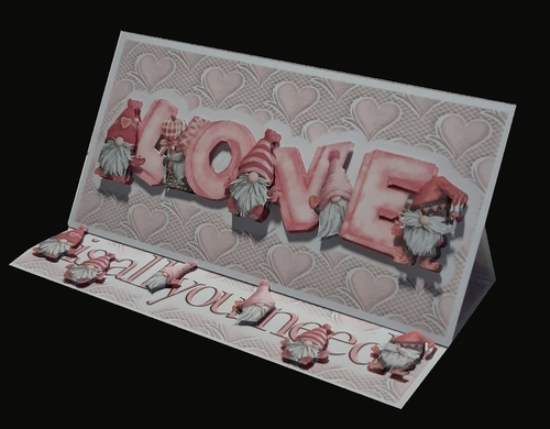 Love Is All You Need Easel Shaped Card