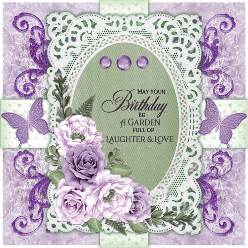 Floral and Flourishes Birthday Card 