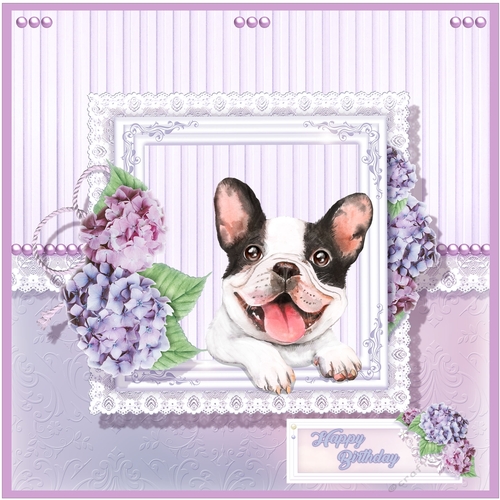 Cute Puppy  6 x 6  Card