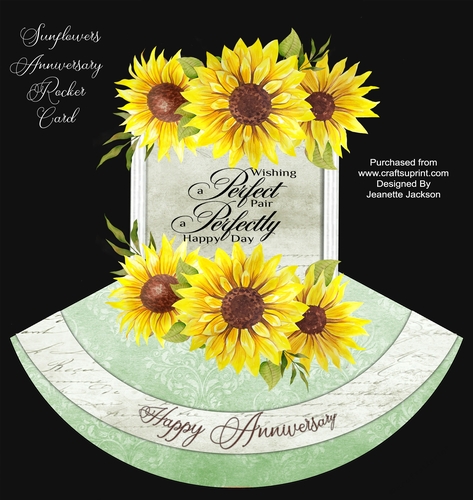 Sunflower Anniversary Rocker Card