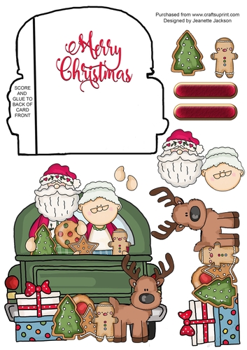 Christmas Santa Cookie Truck