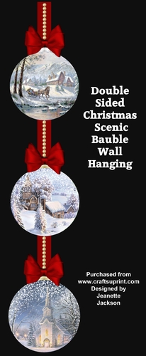 Double-sided Christmas Scenic Wall Hanging Decoration
