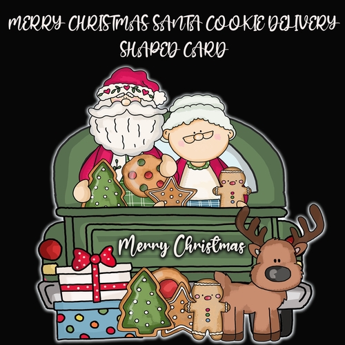 Merry Christmas Santa Cookie Delivery Shaped Card