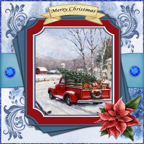 Christmas Truck 7 x 7 Card
