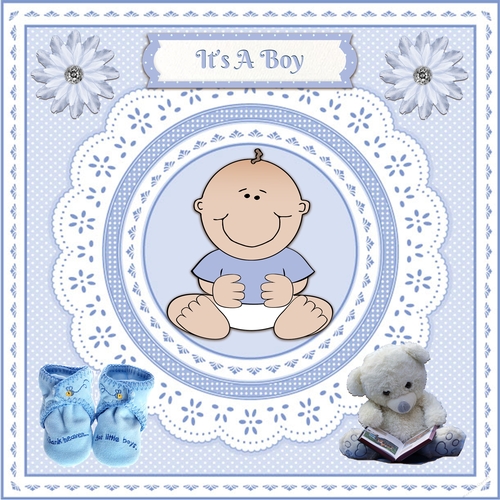 Its A Boy 7x 7 Card Kit