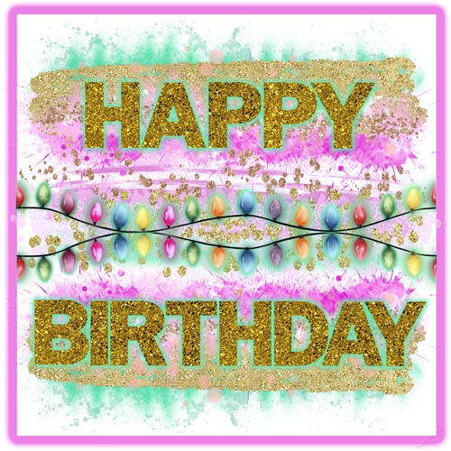 Happy Birthday Sparkle 7.5 x 7.5 Card