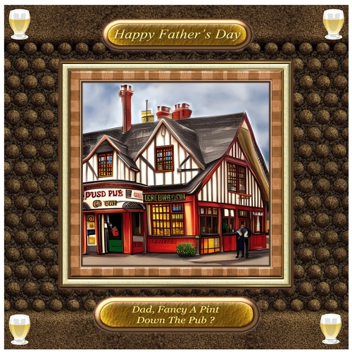 Dad Fancy A Pint Down The Pub Fathers Day Card